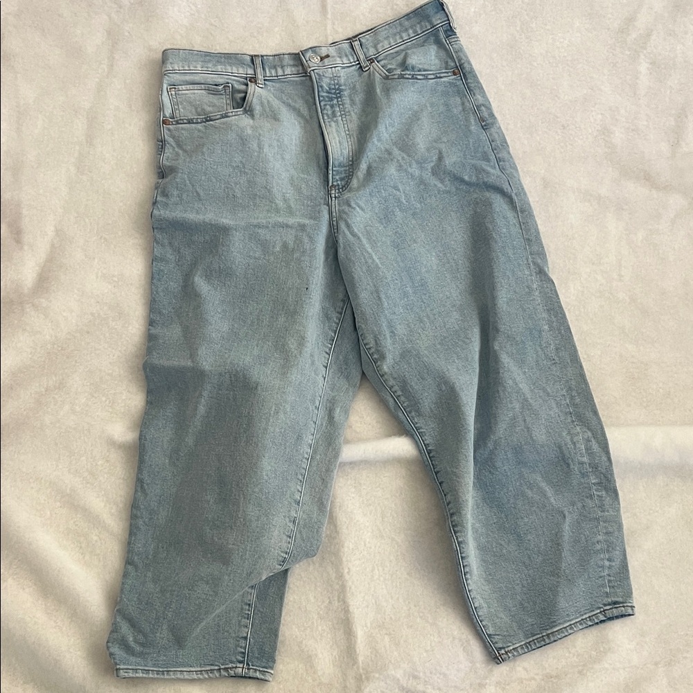 Express Women's Relaxed Light Blue Jeans